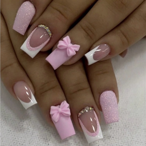 Other - ✨3D Pink Bow Coquette Nails NWT✨